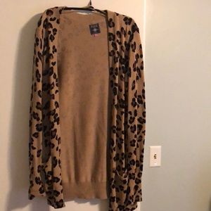 Victoria secret pink leopard print long sweater